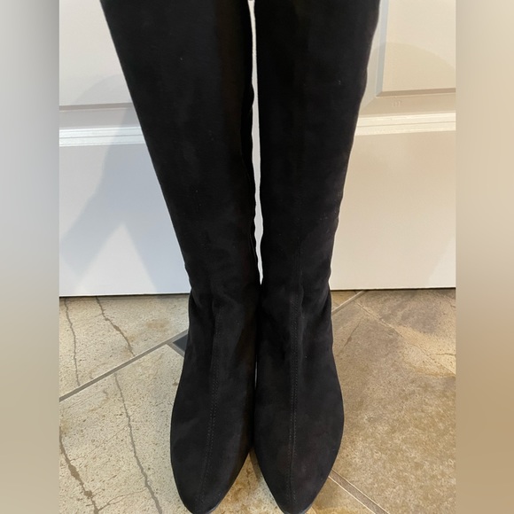 Impo NICKNACK Black Suede Stretch Boots Pointy Toe Size 6 with original box - Picture 2 of 9